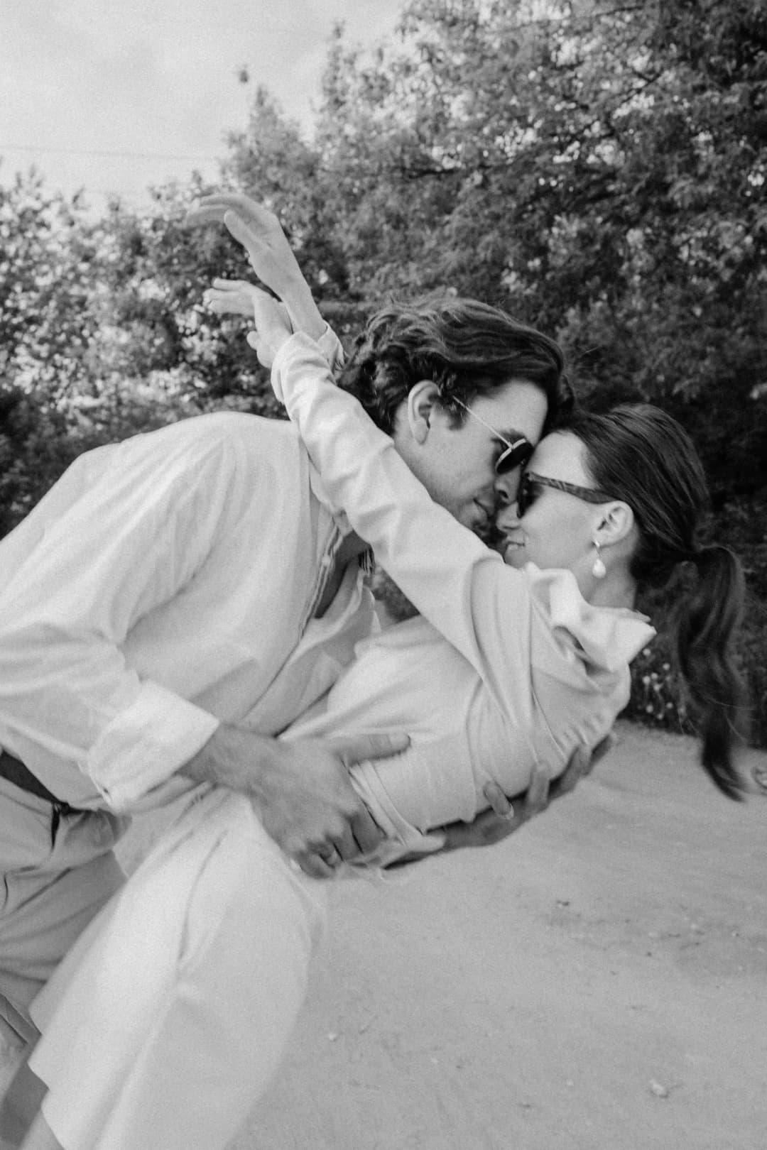 A man and woman kissing